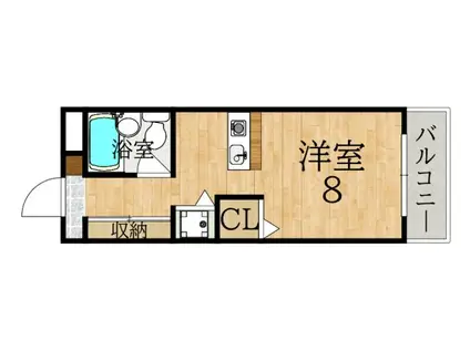 みつがらす(ワンルーム/2階)の間取り写真