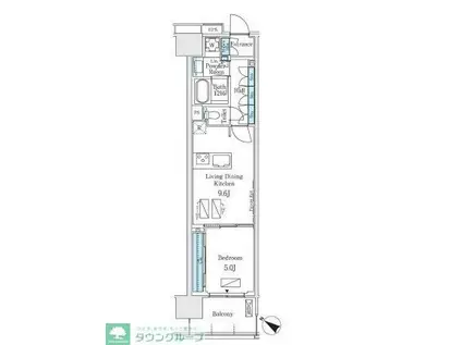 ロイヤルパークス有明(1LDK/8階)の間取り写真