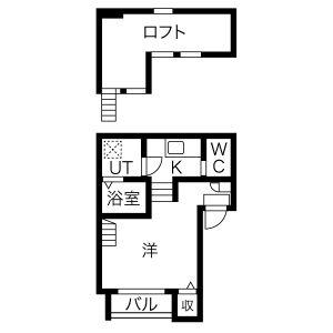 アークラヴィータ(1K/1階)の間取り写真