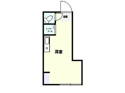 ルームズ中野A棟(ワンルーム/1階)の間取り写真