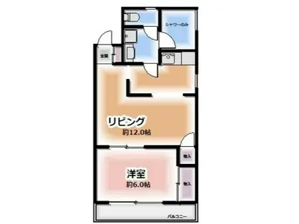 ハイツ425(1LDK/2階)の間取り写真