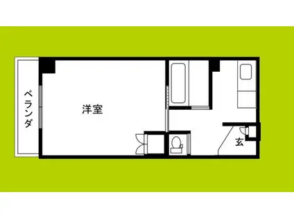 ホワイトハウス平野(1K/3階)の間取り写真