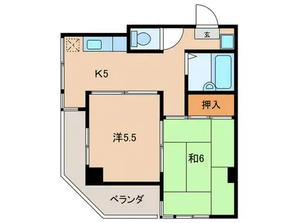 グランディ雪ヶ谷(2K/4階)の間取り写真