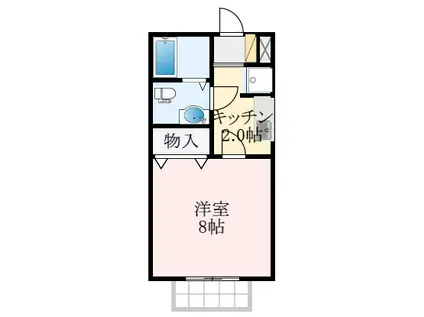 ヴェルドミールII(1K/1階)の間取り写真