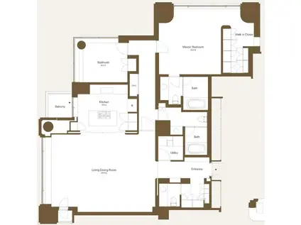六本木ヒルズレジデンス(2LDK/29階)の間取り写真