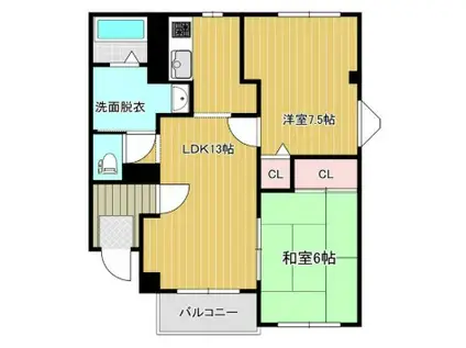 パストラル・グリーンA棟(2LDK/3階)の間取り写真