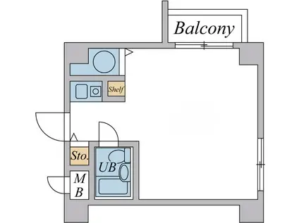 六本木アーバンレックス(ワンルーム/2階)の間取り写真