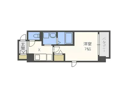 SWISS梅田東(1K/9階)の間取り写真