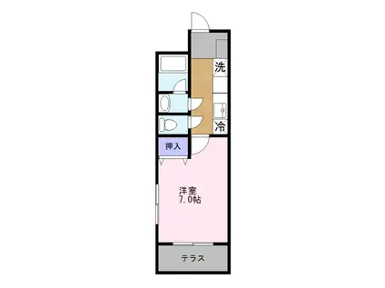 GRANDIRMAISON市川中山(1K/1階)の間取り写真