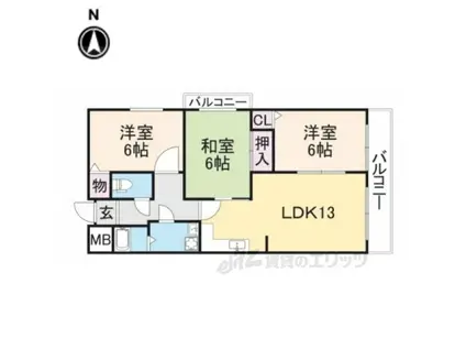 シーガル王寺南(3LDK/2階)の間取り写真