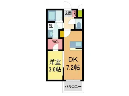 シェモア・グランデ西宮II(1LDK/3階)の間取り写真