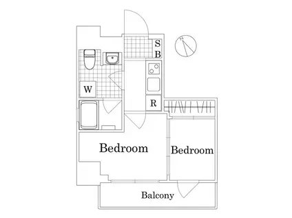 ザ・レジデンス・オブ・トーキョーH20 ステーションフロント(2K/11階)の間取り写真
