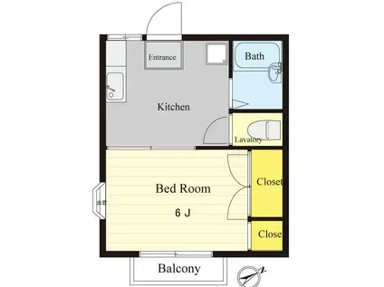 ハウスリファイン(1K/2階)の間取り写真