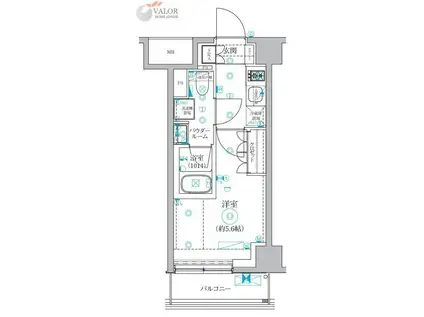 セジョリ横浜ウエストII(1K/2階)の間取り写真