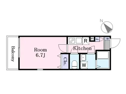J-MAISON東川口A(1K/3階)の間取り写真