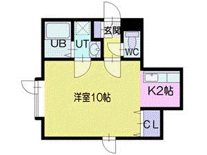 KS3117(1K/2階)の間取り写真