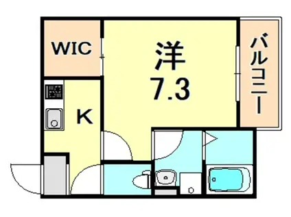 ジーメゾン尼崎東(1K/3階)の間取り写真
