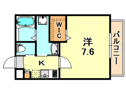 ワコーレヴィータ垂水坂上2丁目(1K/3階)の間取り写真