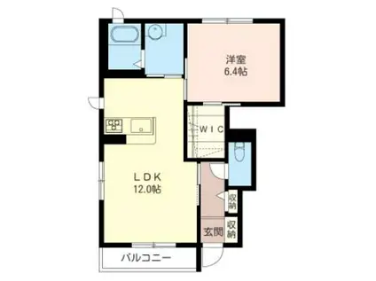 リアンII(1LDK/1階)の間取り写真