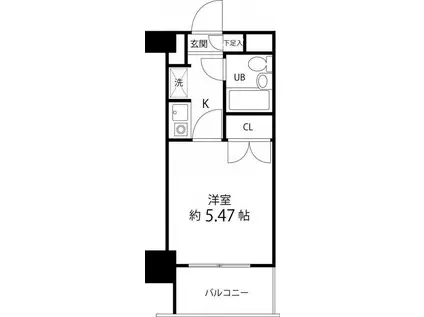 マイルストン東久留米(1K/2階)の間取り写真