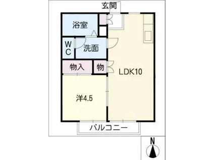 メゾニティヨトリ(1LDK/1階)の間取り写真