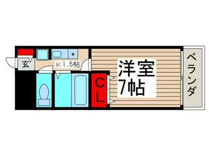 グランデュール本郷(1K/2階)の間取り写真