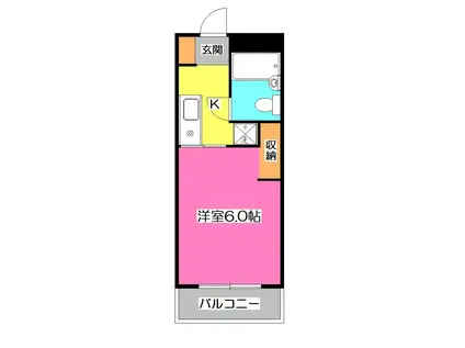 ホワイトスクエア(1K/4階)の間取り写真