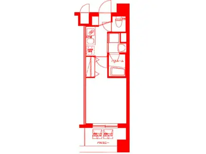 グリフィン横浜・反町公園弐番館(1K/4階)の間取り写真