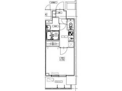 S-RESIDENCE四日市駅前COULEUR キャンペー(1K/11階)の間取り写真