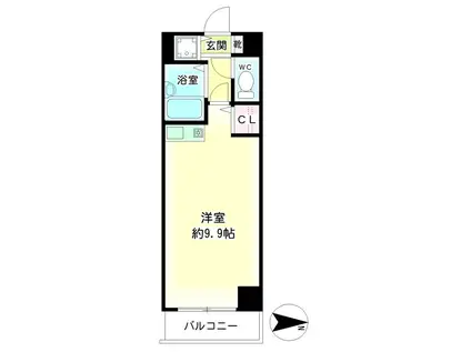 第21新井ビル(ワンルーム/6階)の間取り写真