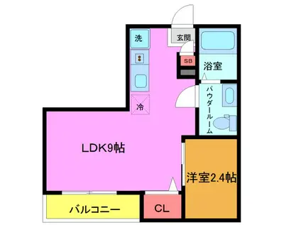 VAU HOUSE駅前(1LDK/1階)の間取り写真