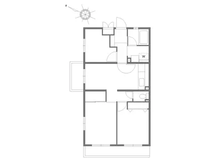ユーコート南与野(3DK/1階)の間取り写真