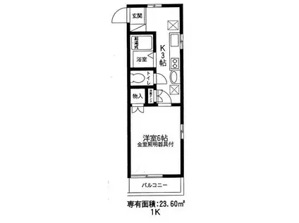 第29アオイビル(1K/2階)の間取り写真