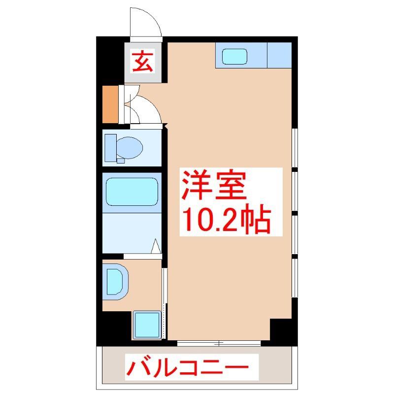 ルフォンT平之町(ワンルーム/2階)の間取り写真