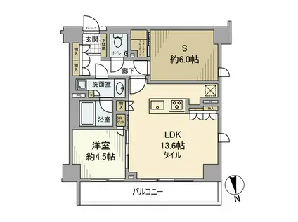ピアース碑文谷五丁目(1SLDK/1階)の間取り写真