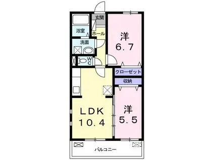 MARUSA23(2LDK/2階)の間取り写真