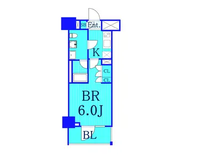 ベルグレード川崎エーゼット(1K/11階)の間取り写真
