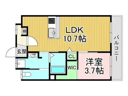 三宅マンション(1LDK/1階)の間取り写真