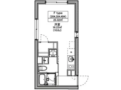 ASTILE世田谷松原(ワンルーム/3階)の間取り写真
