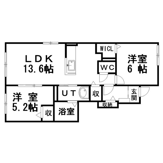 グッド946(2LDK/1階)の間取り写真