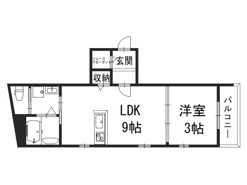 CANVAS KATSURA(1LDK/1階)の間取り写真
