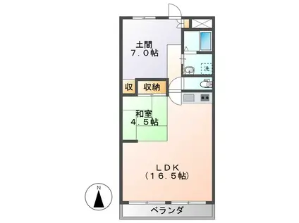 ロイヤル福光(1SLDK/3階)の間取り写真