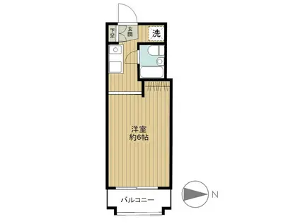 プリュメゾン駒沢(ワンルーム/4階)の間取り写真