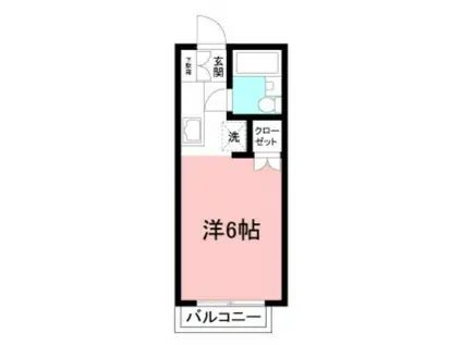 エスポワール国立(ワンルーム/1階)の間取り写真