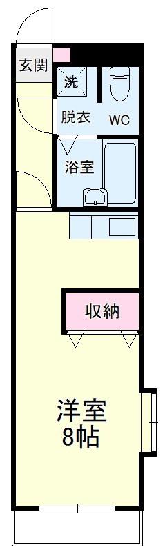 POINT幸(1K/4階)の間取り写真