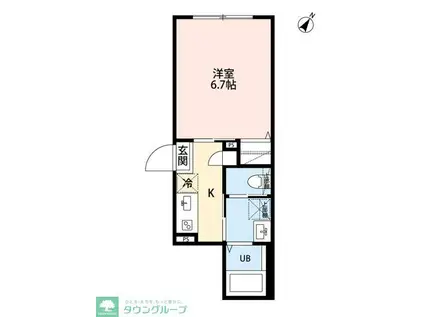 ROBOT HOME 緑区大門(1K/3階)の間取り写真