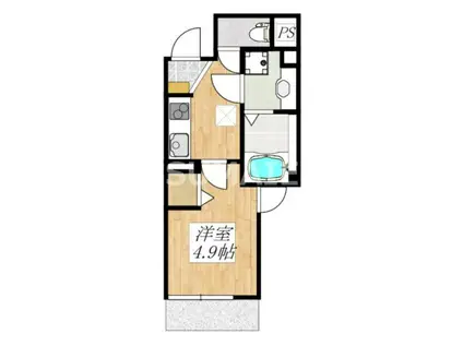 アローマ王本町(1K/1階)の間取り写真