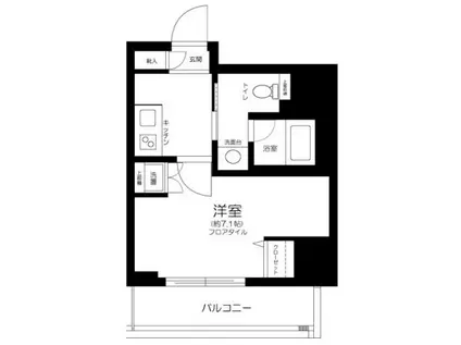 AXAS品川(1K/10階)の間取り写真