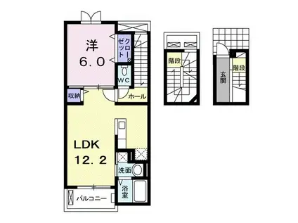 アドラブール(1LDK/3階)の間取り写真