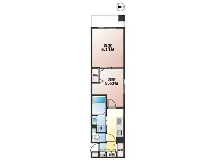 WISTERIAKOMAZAWA(2K/2階)の間取り写真